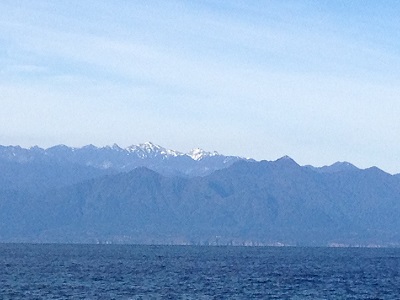 Yakushima With Snow Covered Mountain Tops And Peaks From Nishino West Coast